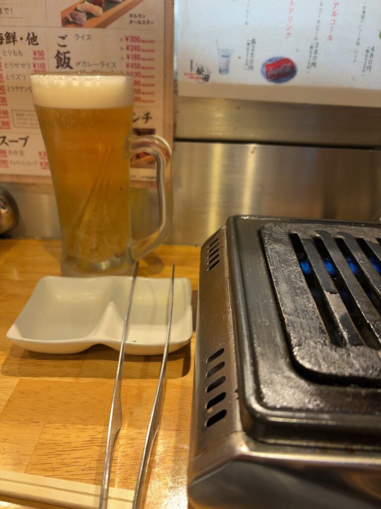 神戸三宮 一切れ焼肉松田
生ビール
