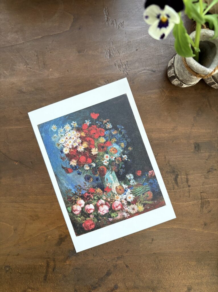 ポストカード　ゴッホ 「野の花とバラの花の静物」