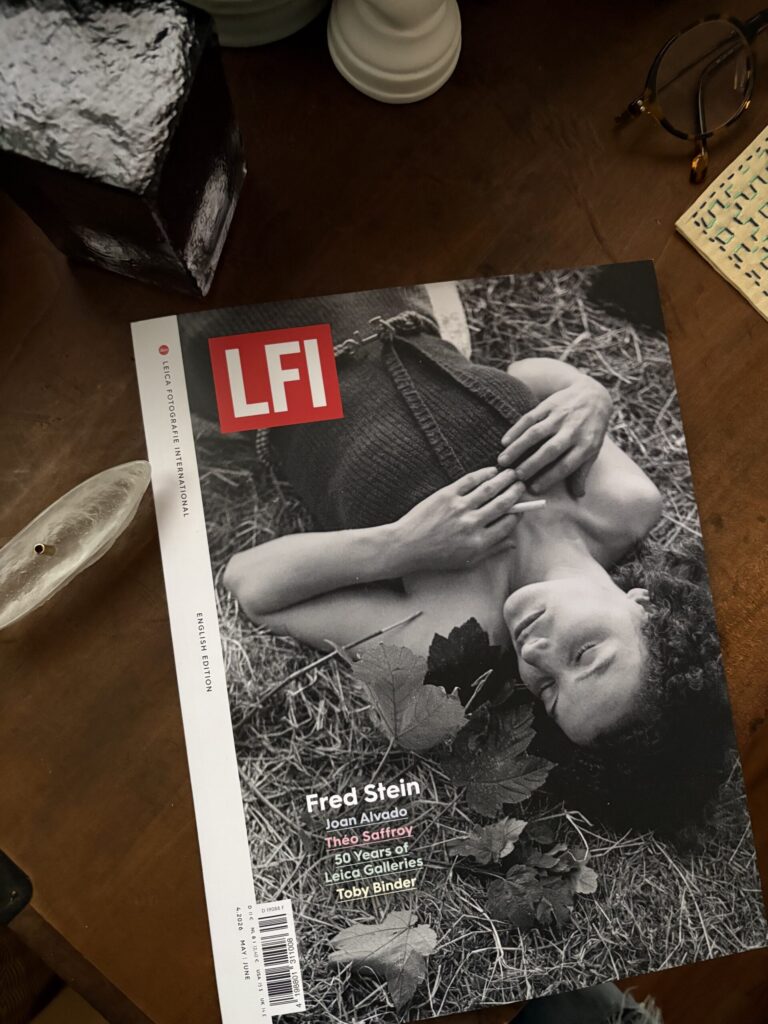 ライカギャラリー京都で求めたLFI（Leica Fotografie International）。表紙はフレッド・スタイン
