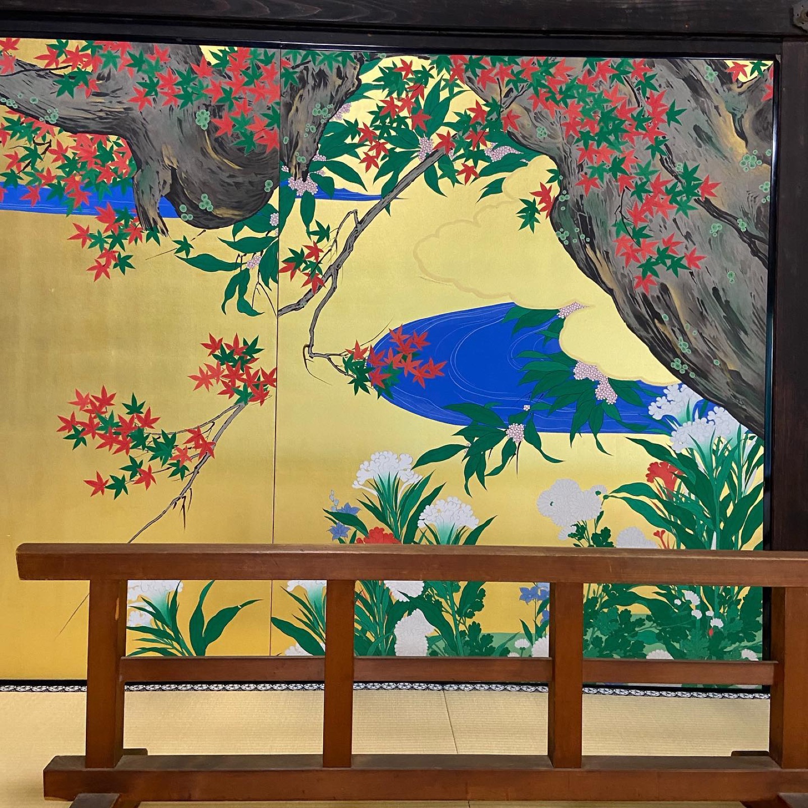 智積院で見た、楓を描いた障壁画